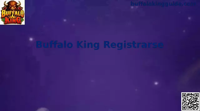 Interfaz de Bienvenida y Registro en Buffalo King Slot